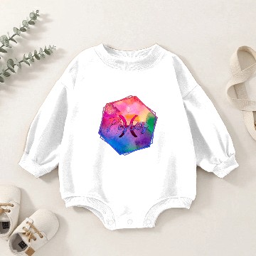 Discover Pisces Watercolor Symbol Baby Romper Sweatshirts