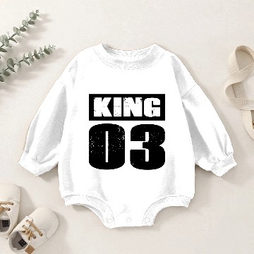 Discover King - Queen Couple Design Baby Romper Sweatshirts