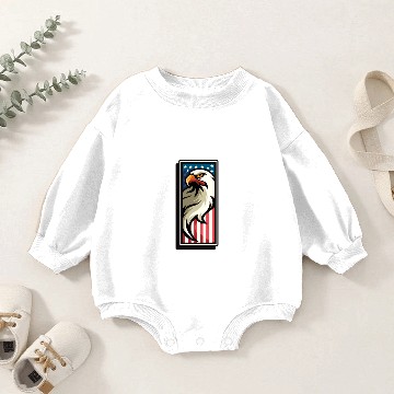 Discover American Flag and Bald eagle Emblem - Baby Romper Sweatshirts