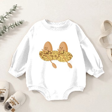 Discover Funny peanuts in a paddle boat Baby Romper Sweatshirts