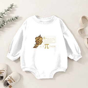 Discover Funny Math Humor Pi Day Algebra - Python Snake Baby Romper Sweatshirts