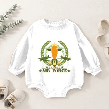 Discover Carrot Air Force Baby Romper Sweatshirts