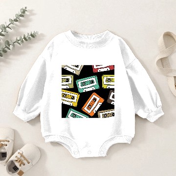 Discover Retro cassette tape Baby Romper Sweatshirts