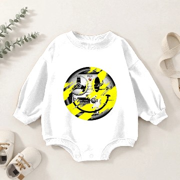 Discover Smiley Face Recorder Baby Romper Sweatshirts