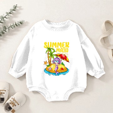 Discover Summer Maid Mermaid Baby Romper Sweatshirts