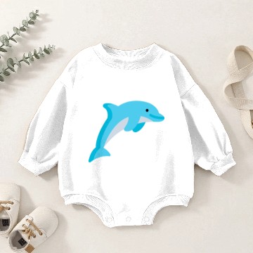 Discover dolphin illustration Baby Romper Sweatshirts
