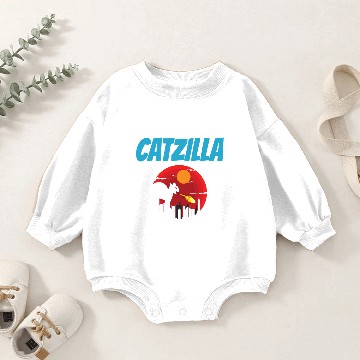 Discover Catzilla Cat Meow Baby Romper Sweatshirts