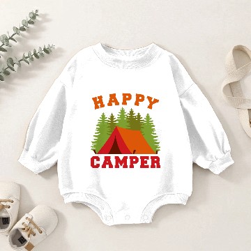 Discover HAPPY CAMPER Baby Romper Sweatshirts
