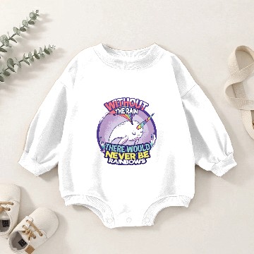 Discover Rain Rainbow Unicorn Baby Romper Sweatshirts