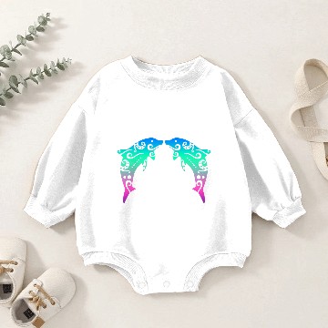 Discover Maori Dolphin Couple T Tattoo Gift Idea Baby Romper Sweatshirts