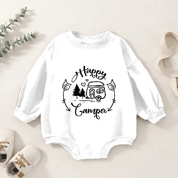 Discover Happy camper Baby Romper Sweatshirts