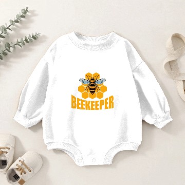 Discover Beekeeper Gift I Honeycomb Beekeeping Honey Bee Baby Romper Sweatshirts