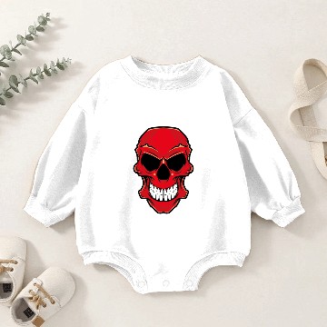 Discover Red Skull Baby Romper Sweatshirts