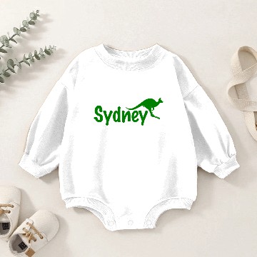 Discover Sydney - Australia - Down Under - Aussie Kangaroo Baby Romper Sweatshirts