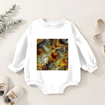 Discover Trippy Pattern Batik Baby Romper Sweatshirts