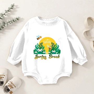 Discover Hello Spring, Spring Break Baby Romper Sweatshirts