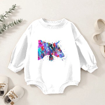 Discover Highland cow Baby Romper Sweatshirts