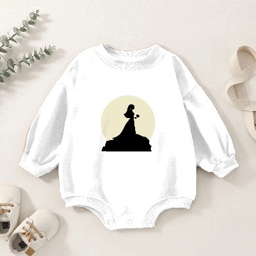 Discover Fancy Wife And Moon Design Baby Romper Sweatshirts