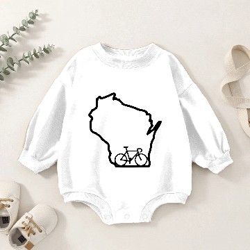 Discover Bike Wisconsin Baby Romper Sweatshirts