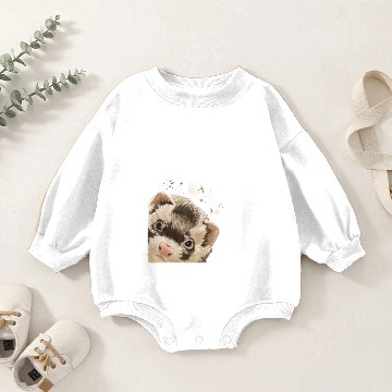 Discover Curious Ferret Baby Romper Sweatshirts