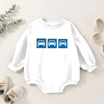 Discover Traffic sign driver's license car comic smile Baby Romper Sweatshirts