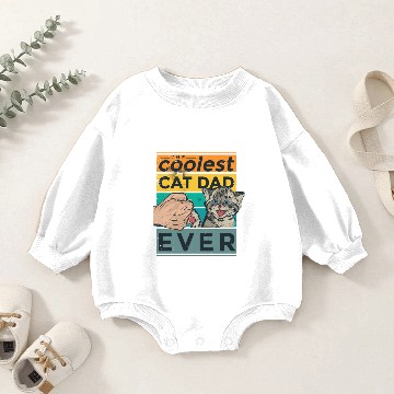 Discover Coolest Cat Dad Baby Romper Sweatshirts