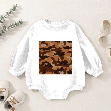 Discover Camouflage Brown Baby Romper Sweatshirts