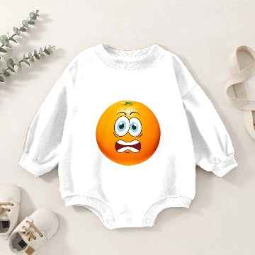 Discover funny orange fruit Baby Romper Sweatshirts