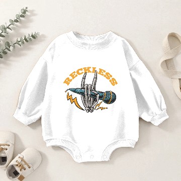 Discover Reckless Skeleton hand Baby Romper Sweatshirts