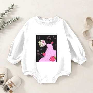 Discover Strawberry milk Baby Romper Sweatshirts