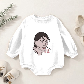 Discover Julia Kristeva Minimal Portrait - Philosophy Baby Romper Sweatshirts