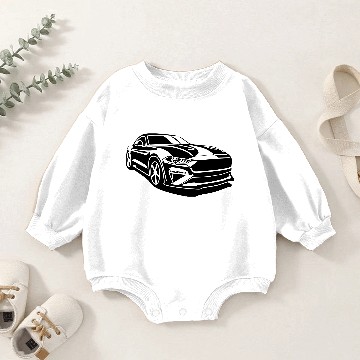 Discover Modern Muscle Car Vector Baby Romper Sweatshirts