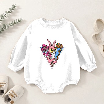Discover Psychedelic Rabbit Baby Romper Sweatshirts