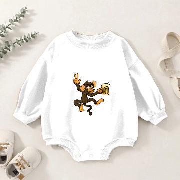 Discover DRUNK MONKEY Beer Baby Romper Sweatshirts