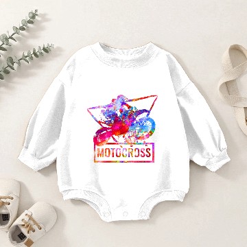 Discover Motocross Baby Romper Sweatshirts