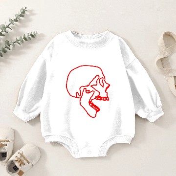Discover Skull - Red Skull Baby Romper Sweatshirts