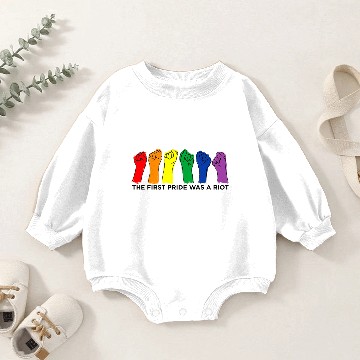 Discover The First Pride Was a Riot Baby Romper Sweatshirts