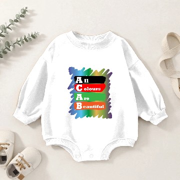 Discover ACAB All colours are beautiful Baby Romper Sweatshirts
