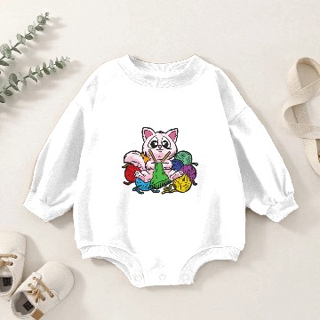 Discover CRAFTY CAT KNITTING WOOL Baby Romper Sweatshirts