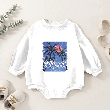 Discover California Los Angeles Vintage Baby Romper Sweatshirts