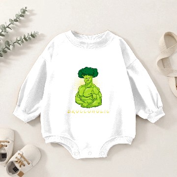Discover Broccoli Broccoholic Vegetable Baby Romper Sweatshirts
