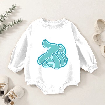 Discover HAND GUN MICKEY Baby Romper Sweatshirts