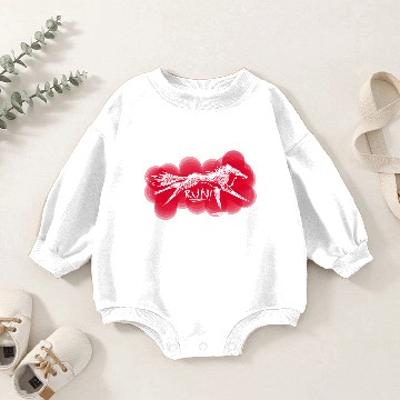 Discover Run Demon Fox Alternative Fitted V Neck Baby Romper Sweatshirts