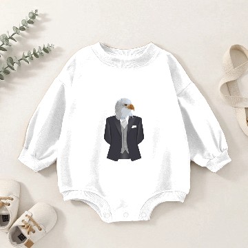 Discover Eagle with suit tuxedo gift idea Baby Romper Sweatshirts