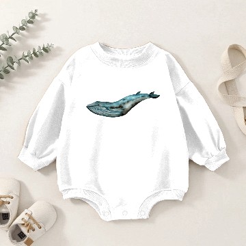Discover Watercolor hand painted whale Baby Romper Sweatshirts