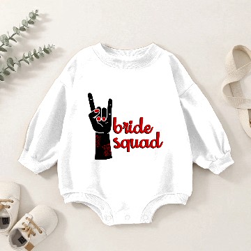 Discover Bride squad rock hands hen bachelorette party Baby Romper Sweatshirts