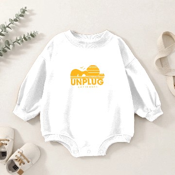 Discover Unplug Life Is Baby Romper Sweatshirts