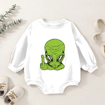 Discover Alien Flip Off Baby Romper Sweatshirts