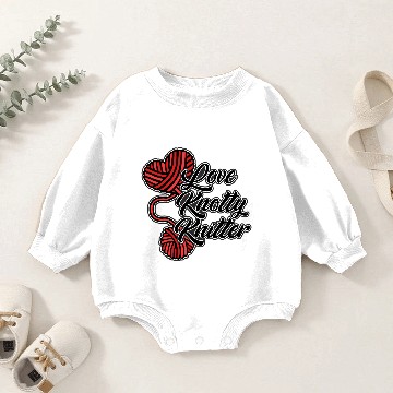Discover Funny knitting needle wool wool yarn crocheting Baby Romper Sweatshirts