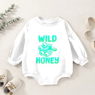 Discover Honey Bee Honeycomb Wild Baby Romper Sweatshirts